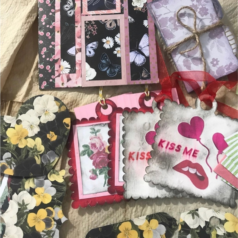 Valentines Bundle No 1 Tags Notecards Handmade